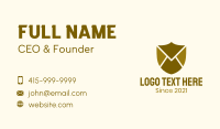 Mail Envelope Shield Business Card Design