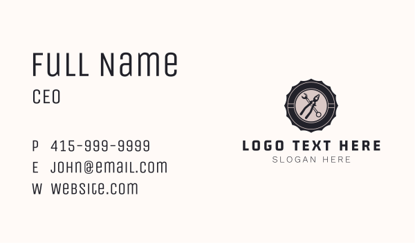 Wrench Pliers Tools Business Card Design Image Preview