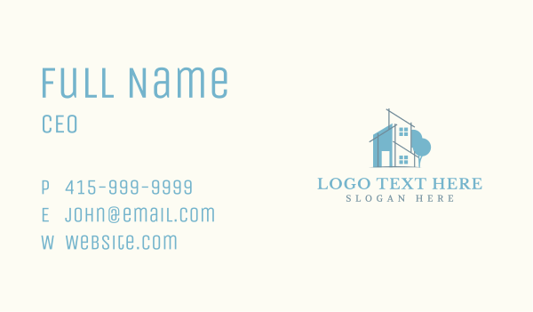 Real Estate House Architecture Business Card Design Image Preview