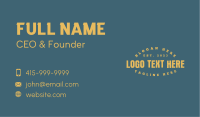 Grunge Masculine Wordmark Business Card Image Preview