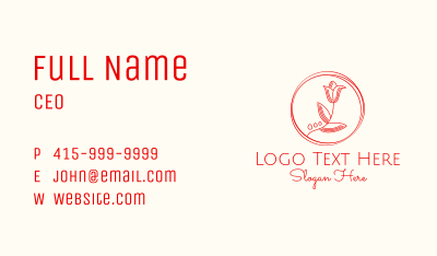 Minimalist Tulip Badge Business Card Image Preview