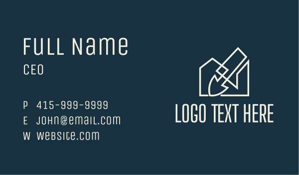 Spade Tool Shed Business Card Design Image Preview