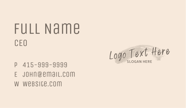 Classy Elegant Wordmark Business Card Design Image Preview