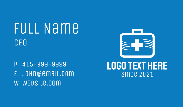 White Medical Kit Business Card Design Image Preview