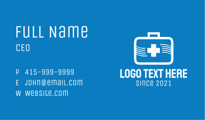 White Medical Kit Business Card Image Preview