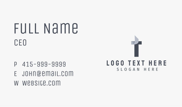 Modern Company Letter T Business Card Design Image Preview
