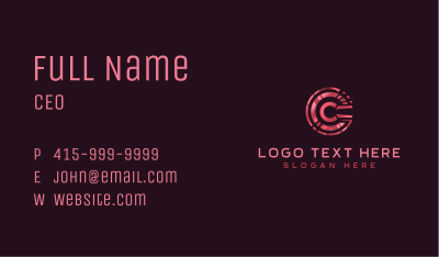 Crypto Coin Letter C Business Card Image Preview