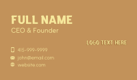 Yellow Brush Wordmark Business Card Image Preview