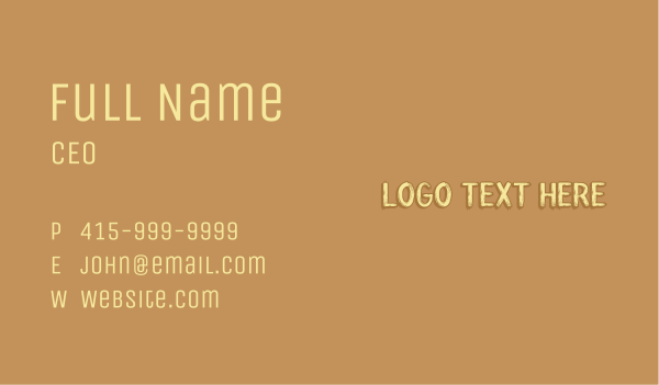 Yellow Brush Wordmark Business Card Design Image Preview