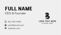 Wave Swoosh Letter B Business Card Image Preview