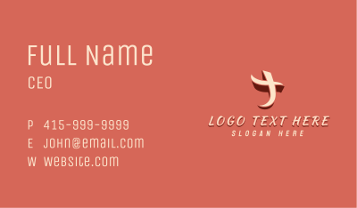 Urban Clothing Letter T Business Card Image Preview