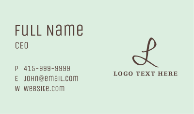 Cosmetics Fashion Lettermark Business Card Image Preview