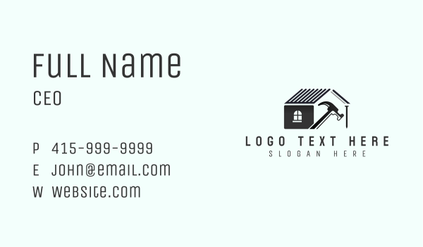 Hammer Home Repair Business Card Design Image Preview