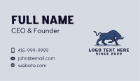 Furious  Wild Bull Business Card Image Preview