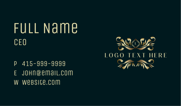 Luxury Boutique Ornament Business Card Design Image Preview