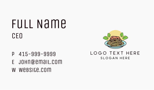 Gourmet Pasta Restaurant Business Card Design Image Preview