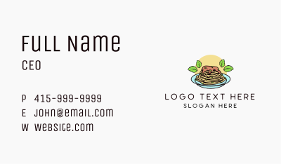 Gourmet Pasta Restaurant Business Card Image Preview