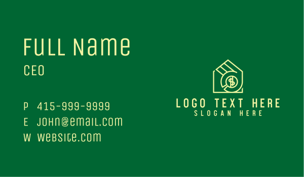 Dollar Hand House Business Card Design Image Preview