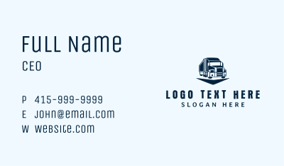 Logistic Delivery Truck Business Card Image Preview
