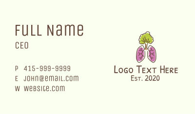 Eco-Friendly Tree Lungs Business Card Image Preview