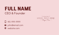 Elegant Aesthetic Wordmark Business Card Image Preview