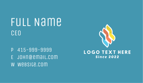 Multicolor Marketing Ribbon Business Card Design Image Preview