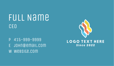 Multicolor Marketing Ribbon Business Card Image Preview