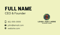 Octagon Polygon Mosaic Business Card Design