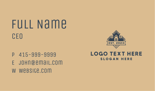 House Roof Builder Business Card Design Image Preview