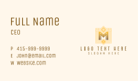 Gold Art Deco Letter M Business Card Image Preview