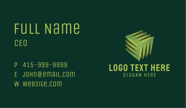 3D Lawn Grass Business Card Design Image Preview
