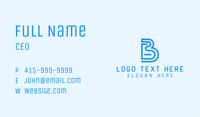 Circuit Tech Letter B Business Card Image Preview