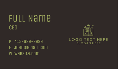 Vegetarian Fork Plant Business Card Image Preview