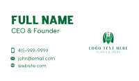 Green Energy Charging Battery  Business Card Design