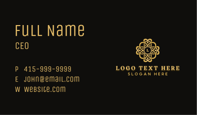 Luxury Floral Jewelry Business Card Image Preview