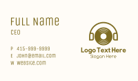 Simple Disc Headphones Business Card Image Preview