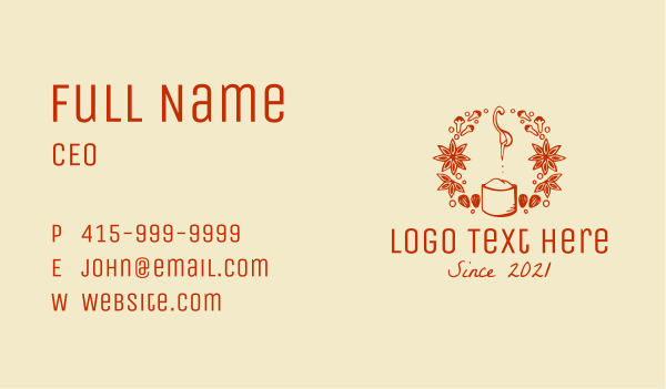 Cinnamon Nutmeg Spices Business Card Design Image Preview