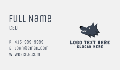 Cute Alpha Wolf Business Card Image Preview