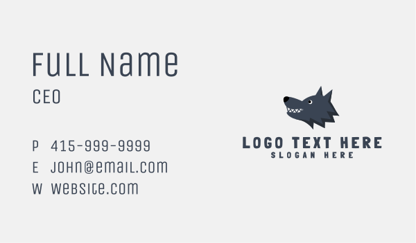 Cute Alpha Wolf Business Card Design Image Preview