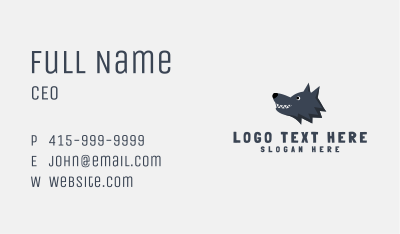 Cute Alpha Wolf Business Card Image Preview