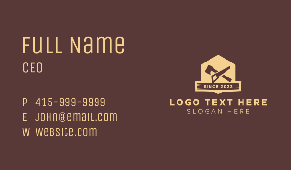 House Axe Handsaw Business Card Design Image Preview