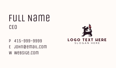 Pet Parrot Dog  Business Card Image Preview