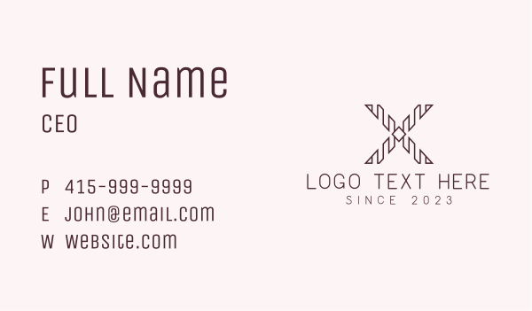 Diamond Letter X  Business Card Design Image Preview