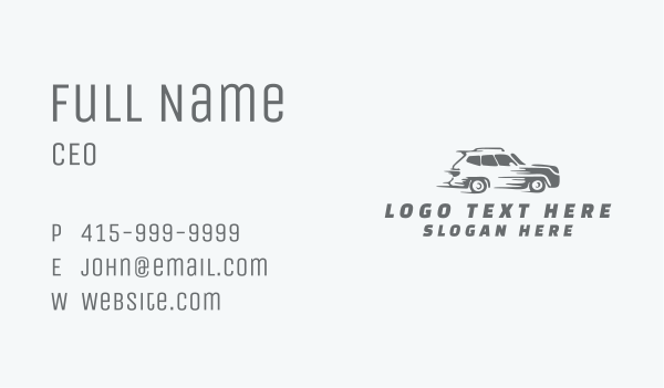 Fast SUV Car Business Card Design Image Preview