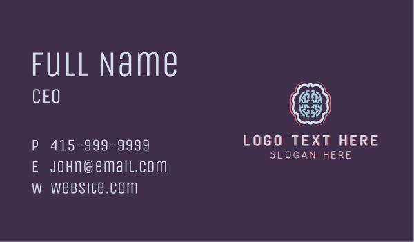Mental Health Brain Counselling Business Card Design Image Preview