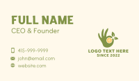 Lemon Fruit Farmer Hand Business Card Design