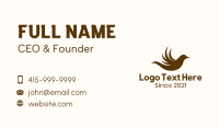 Flying Finch Silhouette Business Card Design