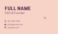 Feminine Cursive Wordmark Business Card Image Preview