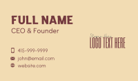 Brown Advisory Wordmark Business Card Design