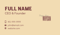 Brown Advisory Wordmark Business Card Image Preview